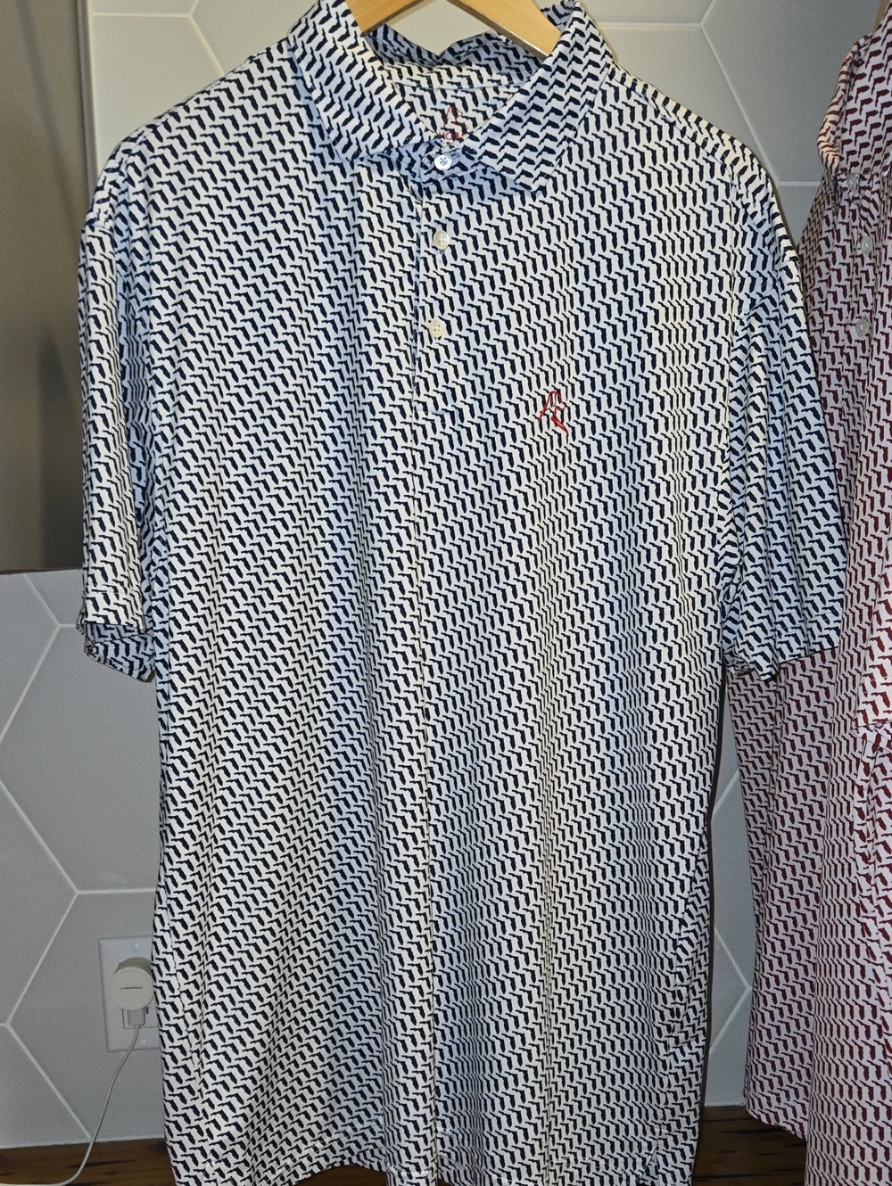 Rhoback White and Navy & White FLORIDA Polo